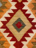 26042- Kelim Hand-Woven/Flat Weaved/Handmade Afghan /Carpet Tribal/Nomadic Authentic/Size: 2'11" x 2'0"