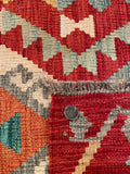 26047- Kelim Hand-Woven/Flat Weaved/Handmade Afghan /Carpet Tribal/Nomadic Authentic/Size: 3'1" x 2'1"