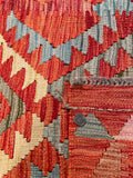 26048- Kelim Hand-Woven/Flat Weaved/Handmade Afghan /Carpet Tribal/Nomadic Authentic/Size: 3'0" x 2'3"