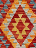 26053- Kelim Hand-Woven/Flat Weaved/Handmade Afghan /Carpet Tribal/Nomadic Authentic/Size: 2'11" x 2'0"