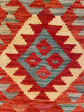 26054- Kelim Hand-Woven/Flat Weaved/Handmade Afghan /Carpet Tribal/Nomadic Authentic/Size: 2'11" x 2'0"