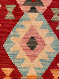 26056- Kelim Hand-Woven/Flat Weaved/Handmade Afghan /Carpet Tribal/Nomadic Authentic/Size: 2'11" x 1'9"