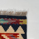 26060- Kelim Hand-Woven/Flat Weaved/Handmade Afghan /Carpet Tribal/Nomadic Authentic/Size: 2'11" x 2'0"