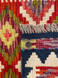 26060- Kelim Hand-Woven/Flat Weaved/Handmade Afghan /Carpet Tribal/Nomadic Authentic/Size: 2'11" x 2'0"