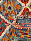 25886- Kelim Hand-Woven/Flat Weaved/Handmade Afghan /Carpet Tribal/Nomadic Authentic/Size: 4'1" x 2'8"