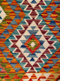 26068- Kelim Hand-Woven/Flat Weaved/Handmade Afghan /Carpet Tribal/Nomadic Authentic/Size: 3'2" x 2'0"