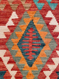 26071- Kelim Hand-Woven/Flat Weaved/Handmade Afghan /Carpet Tribal/Nomadic Authentic/Size: 2'11" x 2'0"