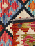 26072- Kelim Hand-Woven/Flat Weaved/Handmade Afghan /Carpet Tribal/Nomadic Authentic/Size: 3'1" x 2'2"