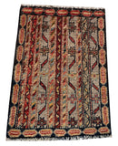 26322-Chobi Ziegler Hand-Knotted/Handmade Afghan Rug/Carpet Modern Authentic/Size: 1'9" x 1'4"