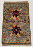 26658 - Chobi Hand-Knotted/Handmade Afghan Tribal/Nomadic Authentic/Size: 2'0" x 1'3"