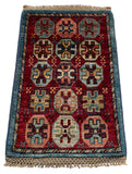 26664 - Chobi Hand-Knotted/Handmade Afghan Tribal/Nomadic Authentic/Size: 2'0" x 1'3"