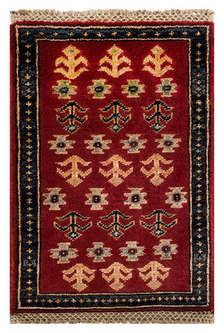 26668 -  Hand-knotted Contemporary Chobi Ziegler /Modern Carpet/Rug / Size: 2'0" x1'3"