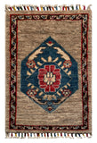 26331-Chobi Ziegler Hand-Knotted/Handmade Afghan Rug/Carpet Modern Authentic/Size: 2'0" x 1'3"