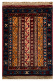 26661 - Chobi Hand-Knotted/Handmade Afghan Tribal/Nomadic Authentic/Size: 2'0" x 1'3"