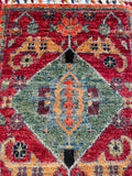 26320-Chobi Ziegler Hand-Knotted/Handmade Afghan Rug/Carpet Modern Authentic/Size: 1'9" x 1'3"