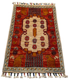 26330-Chobi Ziegler Hand-Knotted/Handmade Afghan Rug/Carpet Modern Authentic/Size: 2'0" x 1'3"