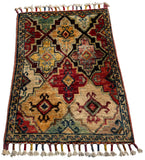 26547-Chobi Ziegler Hand-Knotted/Handmade Afghan Rug/Carpet Modern Authentic/Size: 2'0" x 1'3"