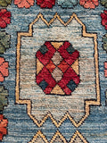 26533-Chobi Ziegler Hand-Knotted/Handmade Afghan Rug/Carpet Modern Authentic/Size: 2'0" x 1'3"