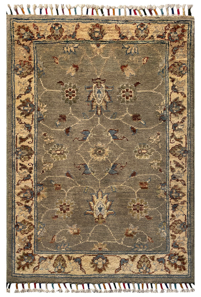 26303-Chobi Ziegler Hand-Knotted/Handmade Afghan Rug/Carpet Modern Authentic/Size: 3'0" x 2'0"