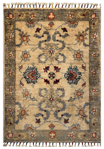 26530-Chobi Ziegler Hand-Knotted/Handmade Afghan Rug/Carpet Modern Authentic/Size: 2'9" x 2'0"