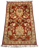 26309-Chobi Ziegler Hand-Knotted/Handmade Afghan Rug/Carpet Modern Authentic/Size: 3'0" x 1'9"