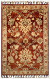 26309-Chobi Ziegler Hand-Knotted/Handmade Afghan Rug/Carpet Modern Authentic/Size: 3'0" x 1'9"