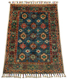 26278-Chobi Ziegler Hand-Knotted/Handmade Afghan Rug/Carpet Modern Authentic/Size: 2'7" x 2'0"