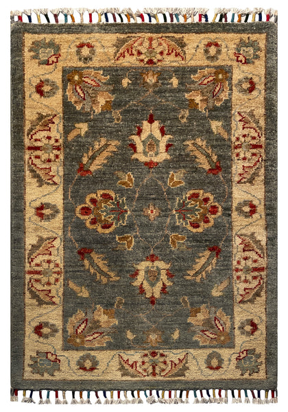 26294-Chobi Ziegler Hand-Knotted/Handmade Afghan Rug/Carpet Modern Authentic/Size: 2'9" x 2'0"