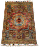 26288-Chobi Ziegler Hand-Knotted/Handmade Afghan Rug/Carpet Modern Authentic/Size: 2'9" x 2'1"