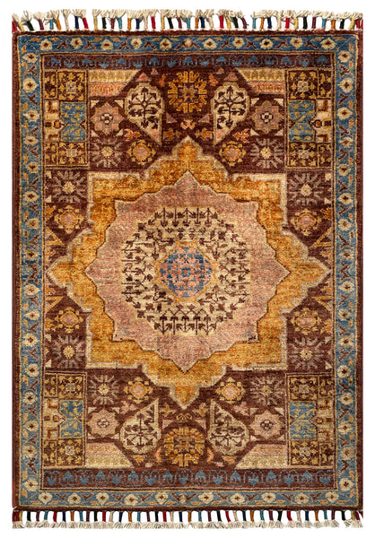 26291-Chobi Ziegler Hand-Knotted/Handmade Afghan Rug/Carpet Modern Authentic/Size: 2'9" x 2'0"