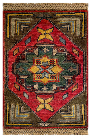 26679 -  Hand-knotted Contemporary Chobi Ziegler /Modern Carpet/Rug / Size: 2'0" x1'3"