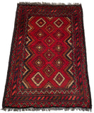 26415- Khal Mohammad Afghan Hand-Knotted Authentic/Traditional/Rug/Size: 2'0" x 1'3"