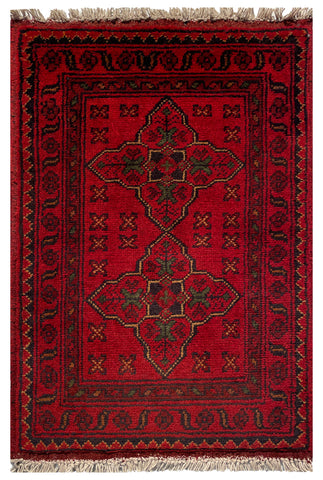 26594 - Khal Mohammad Afghan Hand-Knotted Authentic/Traditional/Rug/Size: 2'0" x 1'3"