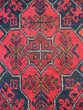 26409- Khal Mohammad Afghan Hand-Knotted Authentic/Traditional/Rug/Size: 2'0" x 1'3"