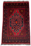 26437 - Khal Mohammad Afghan Hand-Knotted Authentic/Traditional/Rug/Size: 2'0" x 1'3"