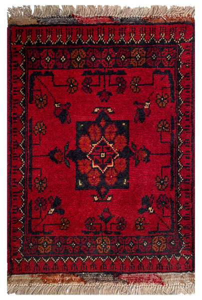 26465 - Khal Mohammad Afghan Hand-Knotted Authentic/Traditional/Rug/Size: 2'0" x 1'3"