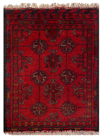 26464 - Khal Mohammad Afghan Hand-Knotted Authentic/Traditional/Rug/Size: 1'8" x 1'3"