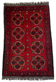 26369- Khal Mohammad Afghan Hand-Knotted Authentic/Traditional/Rug/Size: 2'0" x 1'3"