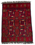 26444 - Khal Mohammad Afghan Hand-Knotted Authentic/Traditional/Rug/Size: 1'8" x 1'4"