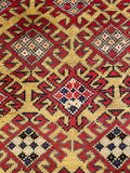 26227 - Khal Mohammad Afghan Hand-Knotted Authentic/Traditional/Rug/Size: 1'9" x 1'3"