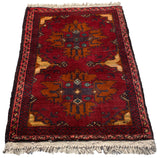 26201 - Khal Mohammad Afghan Hand-Knotted Authentic/Traditional/Rug/Size: 2'1" x 1'5"