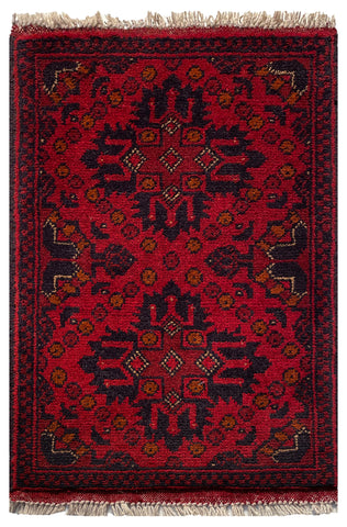 26585 - Khal Mohammad Afghan Hand-Knotted Authentic/Traditional/Rug/Size: 2'0" x 1'3"