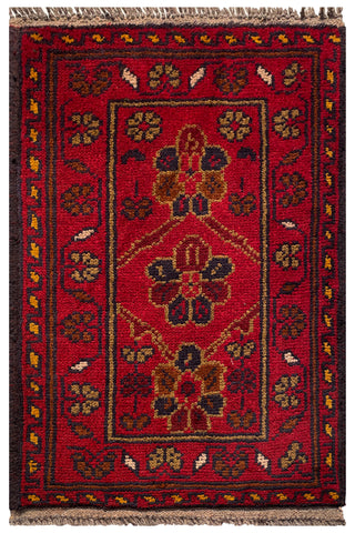 26583 - Khal Mohammad Afghan Hand-Knotted Authentic/Traditional/Rug/Size: 2'0" x 1'3"