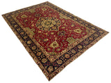 26873- Tabriz Persian Hand-knotted Carpet Authentic/Traditional Carpet/Rug/Size: 9'7" x 6'7"