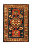 22467 - Royal Kazak Hand-Knotted/Handmade Afghan Tribal/Nomadic Authentic/Size: 5'11" x 4'1"