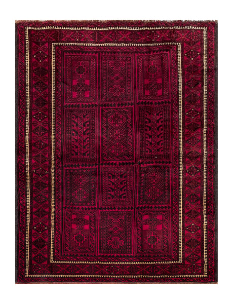 24346-Balutch Hand-Knotted/Handmade Persian Rug/Carpet Tribal/Nomadic Authentic/ Size: 6'4" x 4'3"