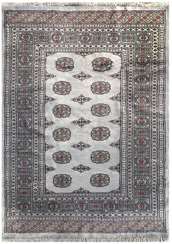 25043-Royal Bokhara Hand-Knotted/Handmade Pakistani Rug/Carpet Tribal/Nomadic Authentic/ Size: 6'6" x 4'6"