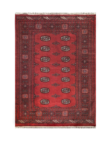 25055-Royal Bokhara Hand-Knotted/Handmade Pakistani Rug/Carpet Tribal/Nomadic Authentic/ Size: 6'8" x 4'8"