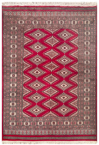 25103- Jaldar Hand-knotted/Handmade Pakistani Rug/Carpet Traditional Authentic/Size: 6'2" x 4'1"