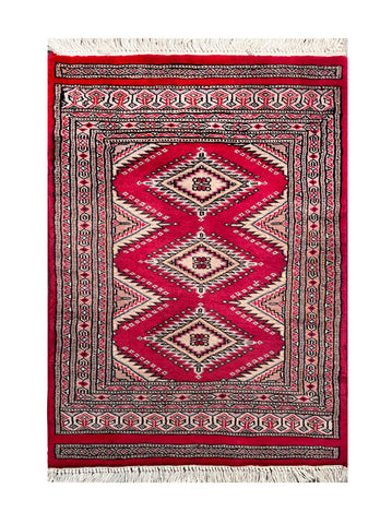 25100- Jaldar Hand-knotted/Handmade Pakistani Rug/Carpet Traditional Authentic/Size: 2'11" x 2'0"